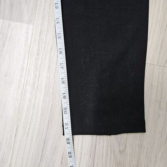 SUSAN GRAVER Womens Black Snap Button Cropped Leggings Size XS - Picture 4 of 7